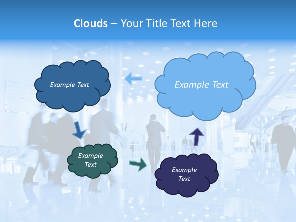 People In Business Center PowerPoint Template