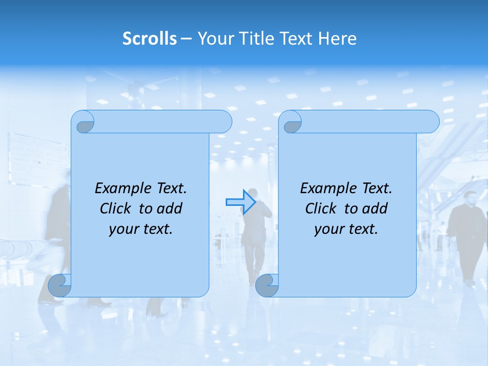 People In Business Center PowerPoint Template