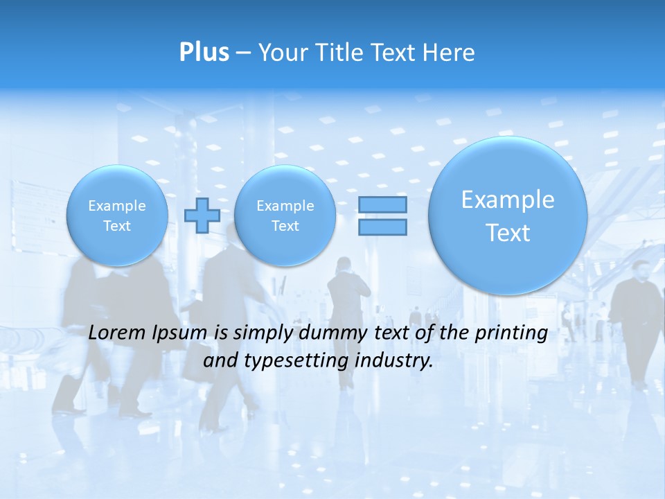 People In Business Center PowerPoint Template