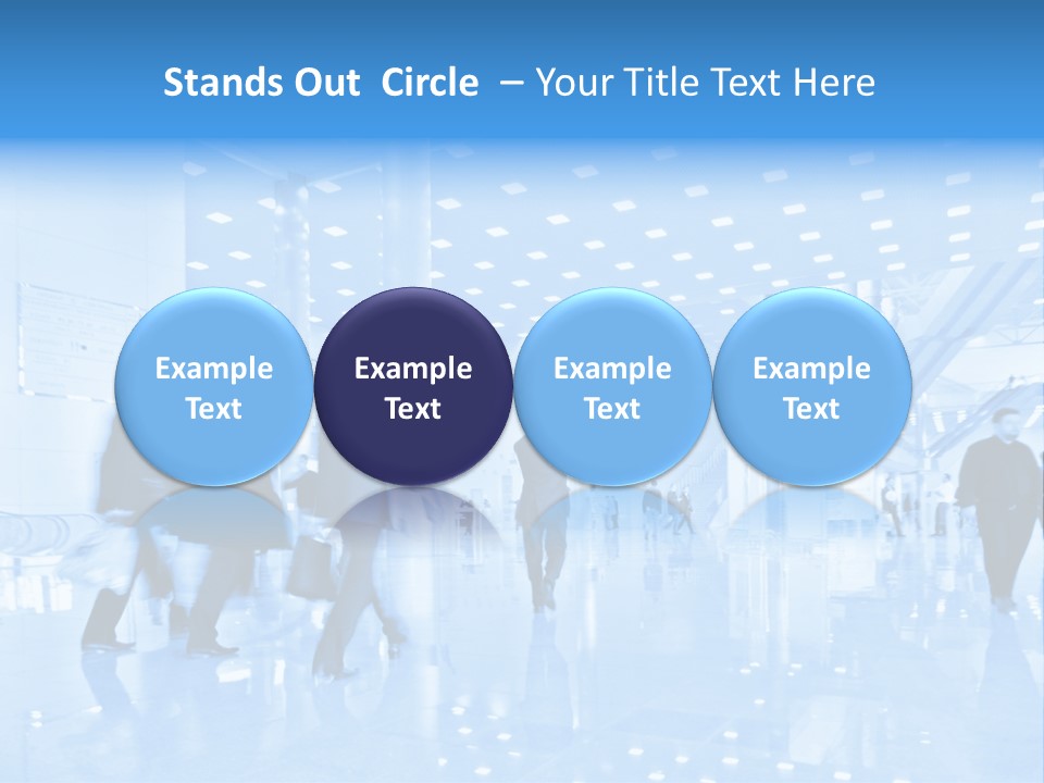 People In Business Center PowerPoint Template