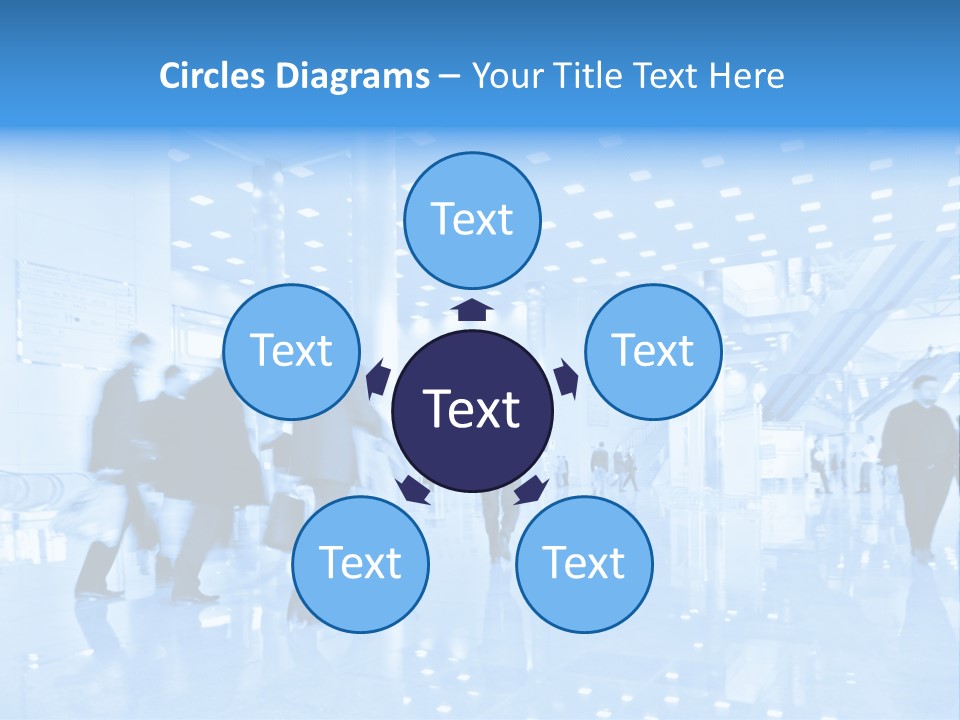 People In Business Center PowerPoint Template