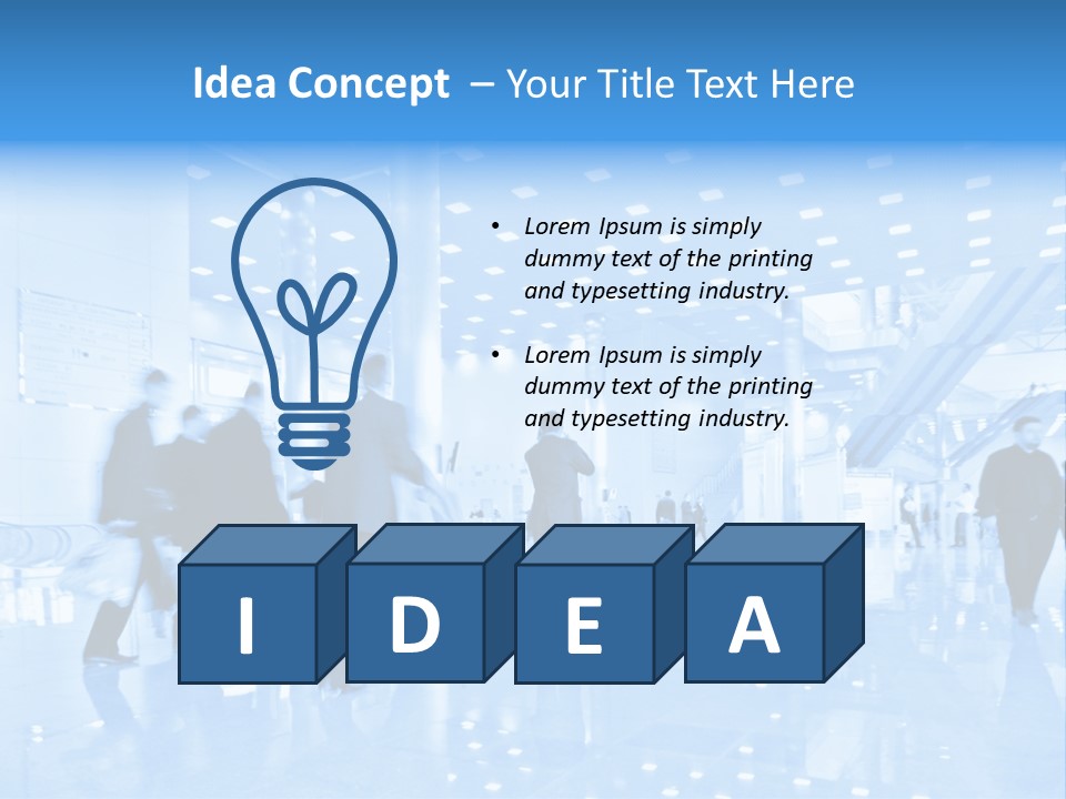 People In Business Center PowerPoint Template