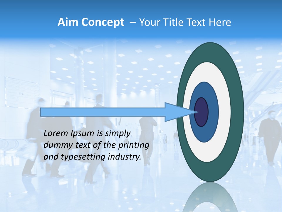 People In Business Center PowerPoint Template