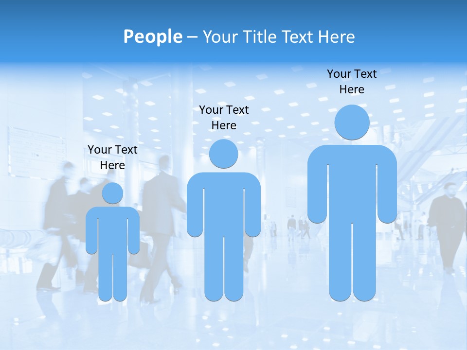 People In Business Center PowerPoint Template