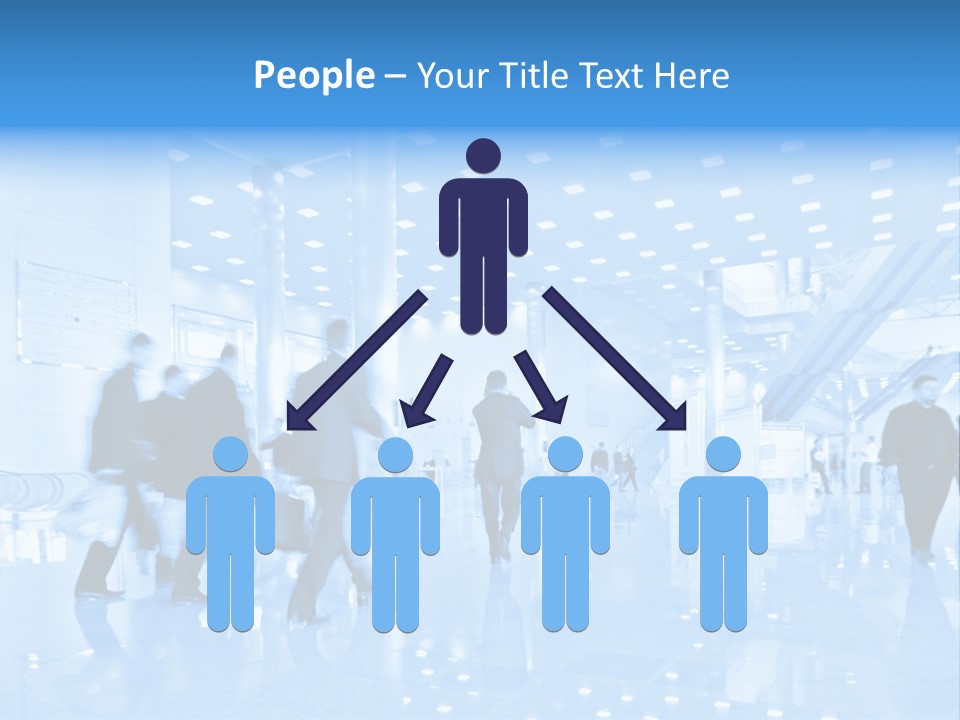 People In Business Center PowerPoint Template