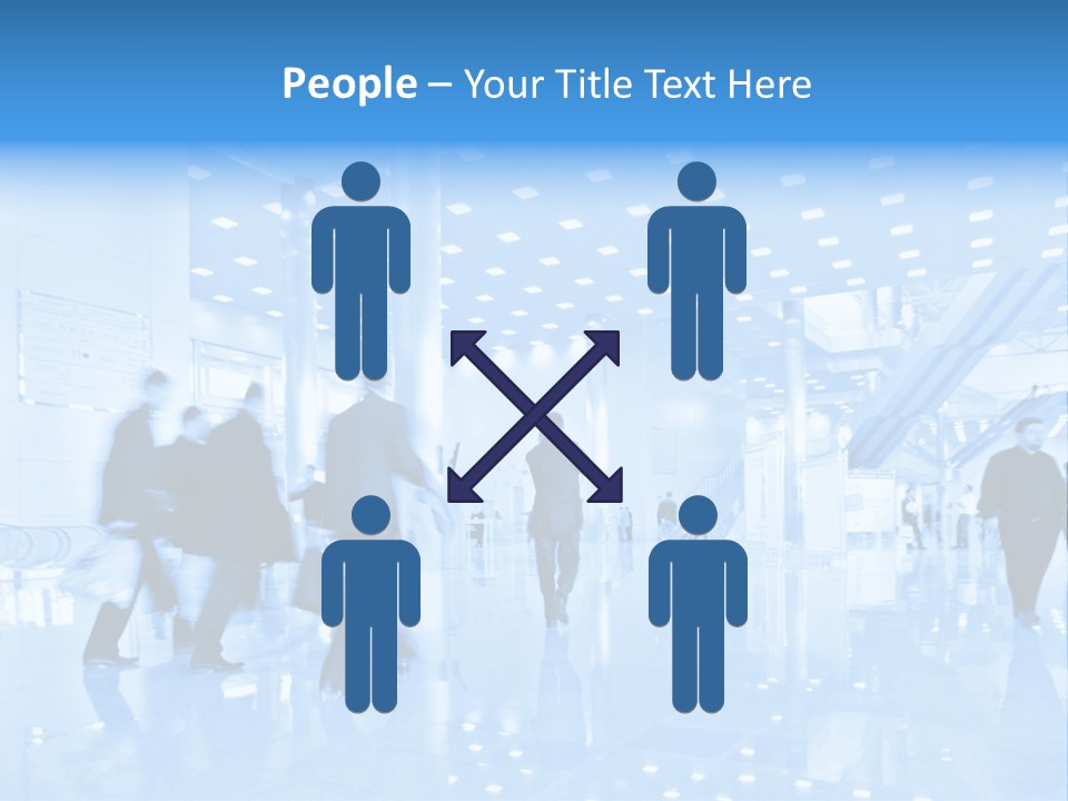 People In Business Center PowerPoint Template