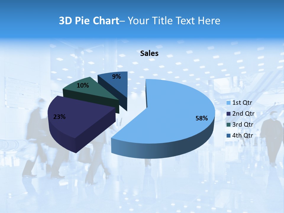 People In Business Center PowerPoint Template