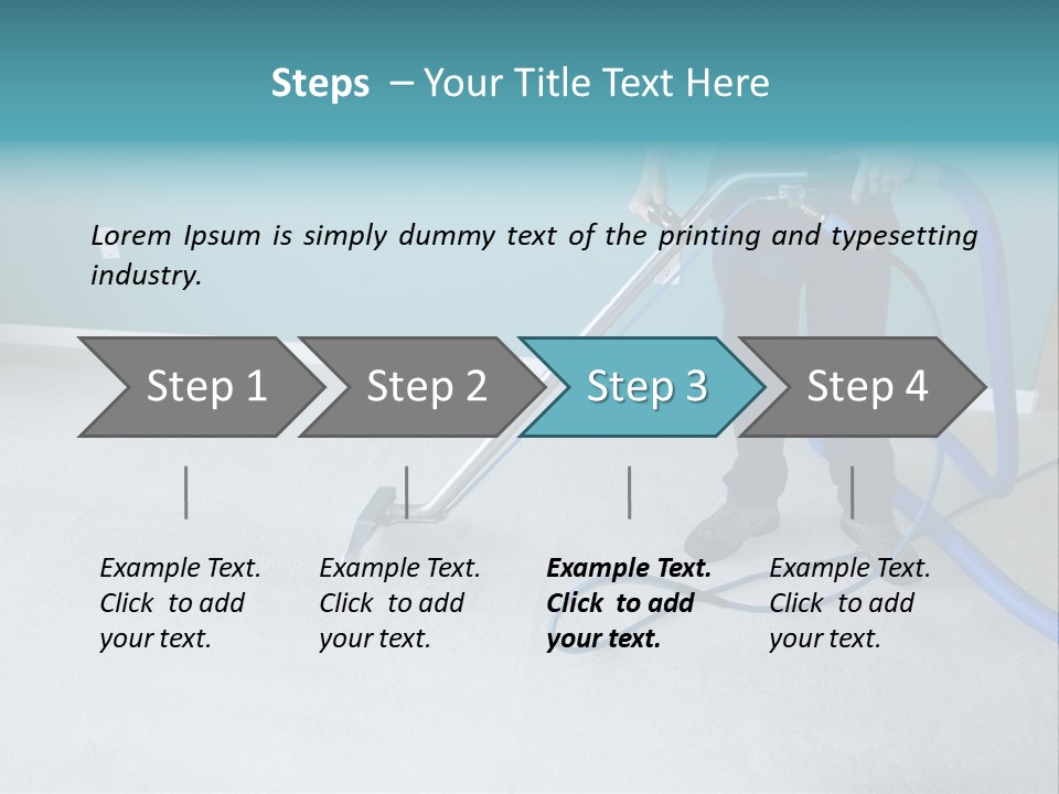 Professional Carpet Steam Cleaner Vacuuming A Home PowerPoint Template