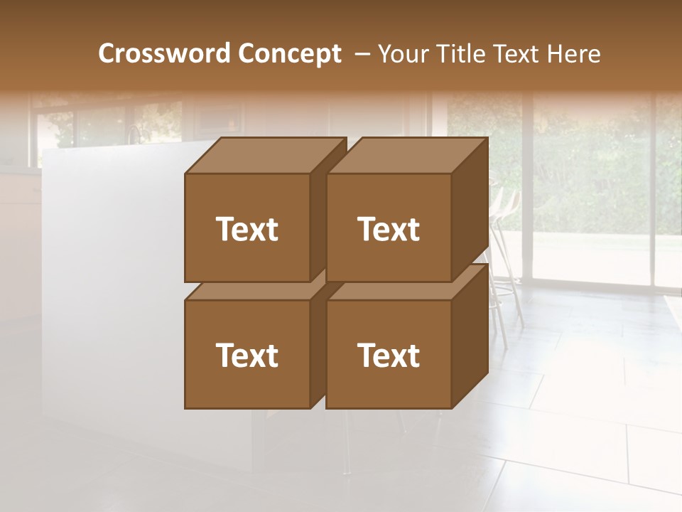 A Modern Kitchen That Has Been Freshly Remodeled PowerPoint Template