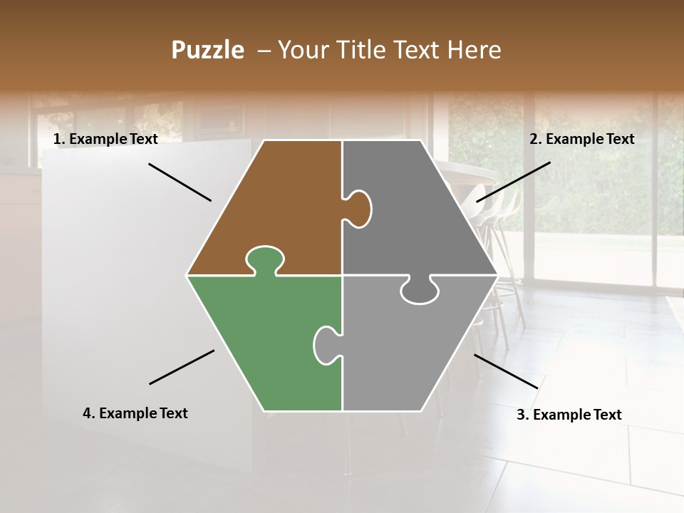 A Modern Kitchen That Has Been Freshly Remodeled PowerPoint Template