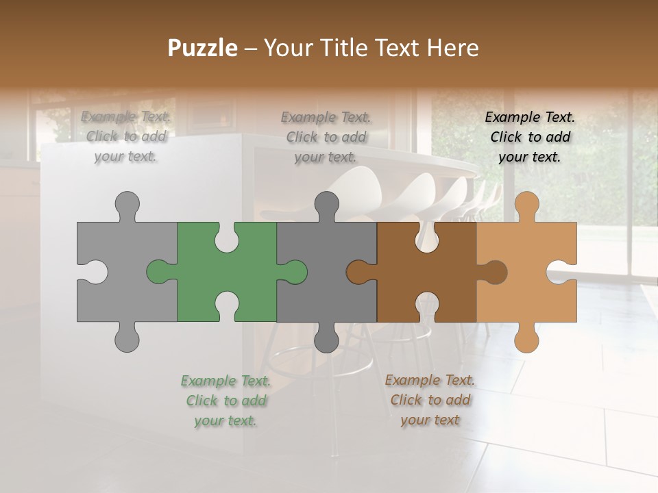 A Modern Kitchen That Has Been Freshly Remodeled PowerPoint Template