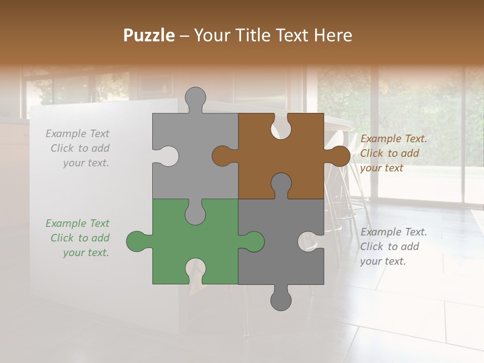 A Modern Kitchen That Has Been Freshly Remodeled PowerPoint Template