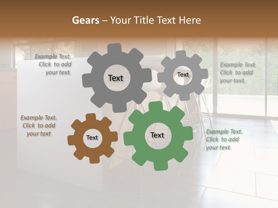 A Modern Kitchen That Has Been Freshly Remodeled PowerPoint Template