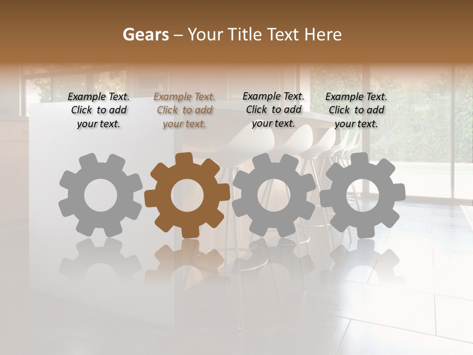 A Modern Kitchen That Has Been Freshly Remodeled PowerPoint Template