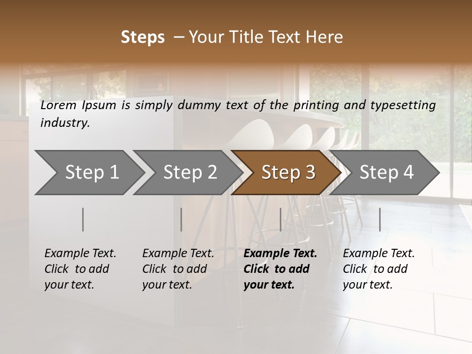 A Modern Kitchen That Has Been Freshly Remodeled PowerPoint Template