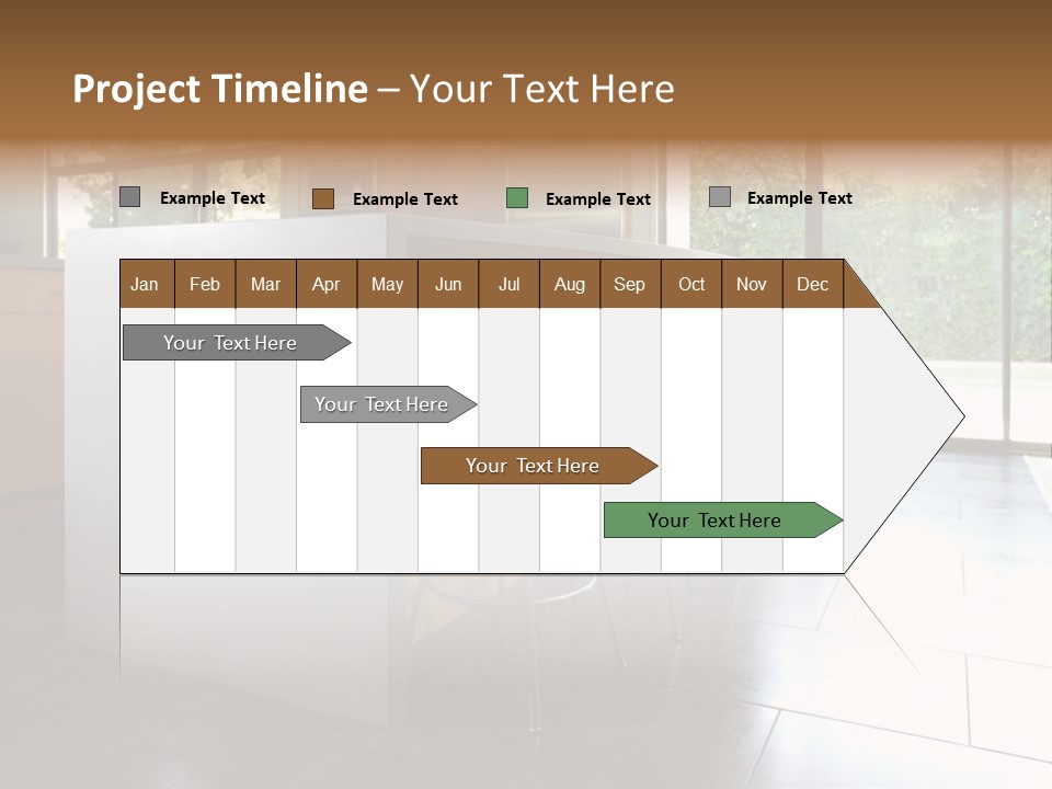 A Modern Kitchen That Has Been Freshly Remodeled PowerPoint Template