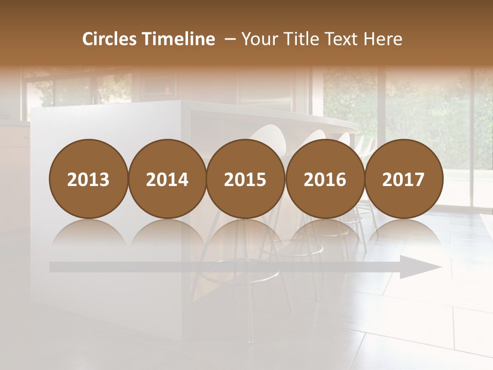 A Modern Kitchen That Has Been Freshly Remodeled PowerPoint Template