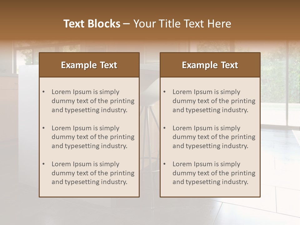 A Modern Kitchen That Has Been Freshly Remodeled PowerPoint Template