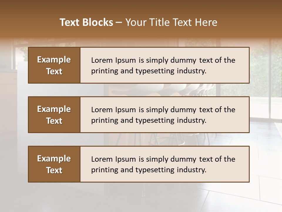 A Modern Kitchen That Has Been Freshly Remodeled PowerPoint Template