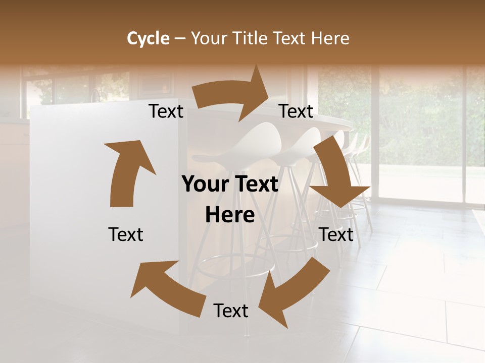 A Modern Kitchen That Has Been Freshly Remodeled PowerPoint Template