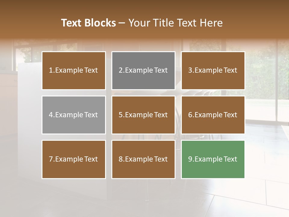 A Modern Kitchen That Has Been Freshly Remodeled PowerPoint Template