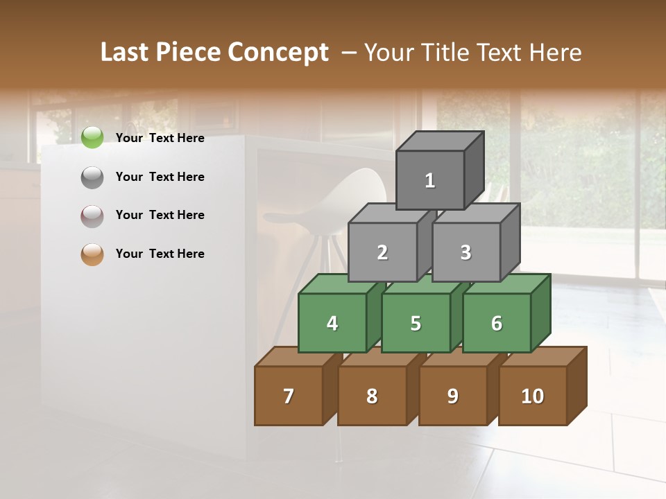 A Modern Kitchen That Has Been Freshly Remodeled PowerPoint Template
