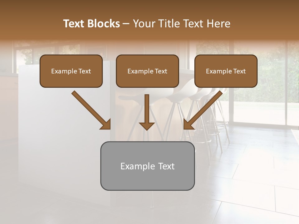 A Modern Kitchen That Has Been Freshly Remodeled PowerPoint Template