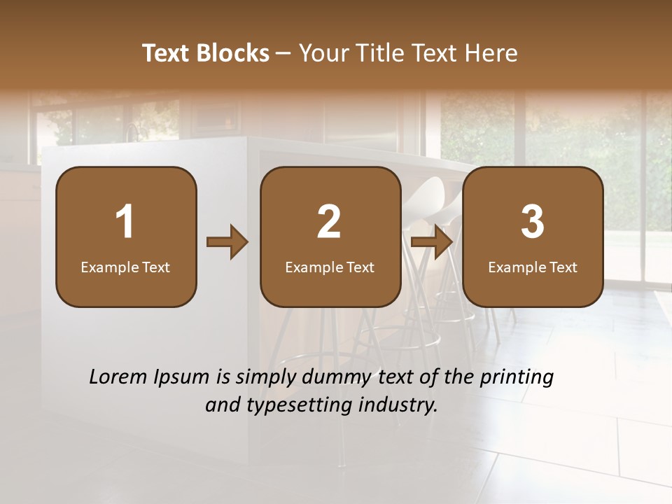 A Modern Kitchen That Has Been Freshly Remodeled PowerPoint Template