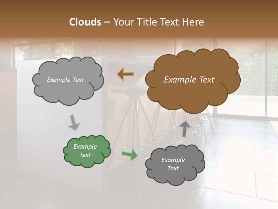 A Modern Kitchen That Has Been Freshly Remodeled PowerPoint Template