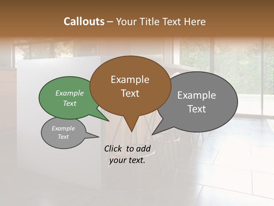 A Modern Kitchen That Has Been Freshly Remodeled PowerPoint Template
