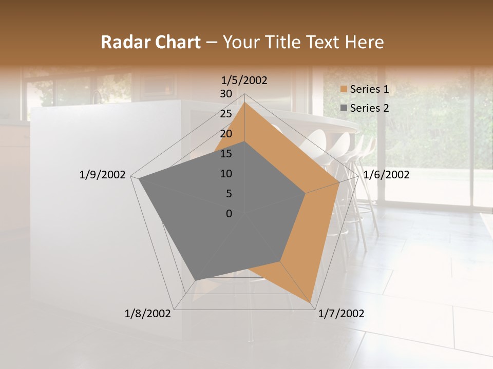 A Modern Kitchen That Has Been Freshly Remodeled PowerPoint Template