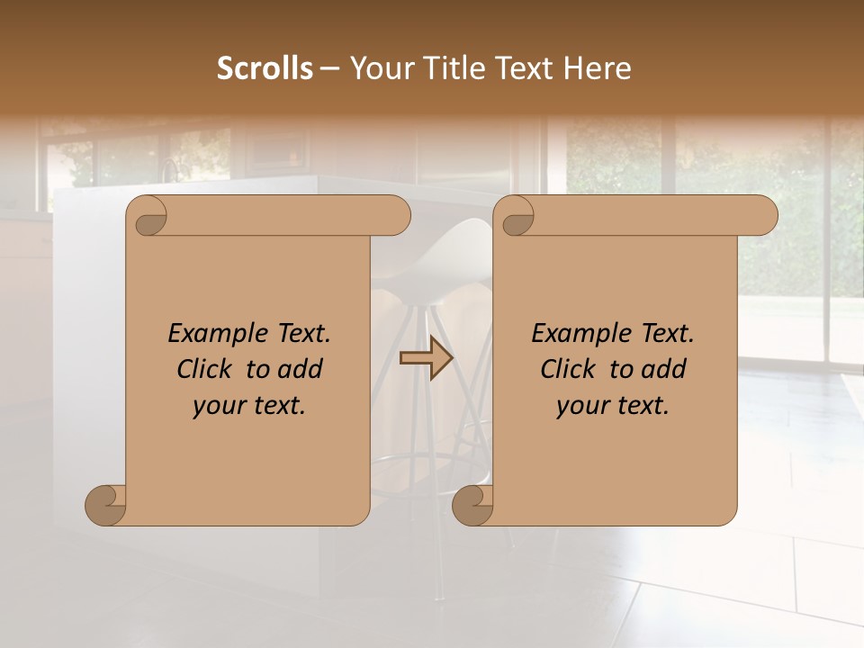 A Modern Kitchen That Has Been Freshly Remodeled PowerPoint Template