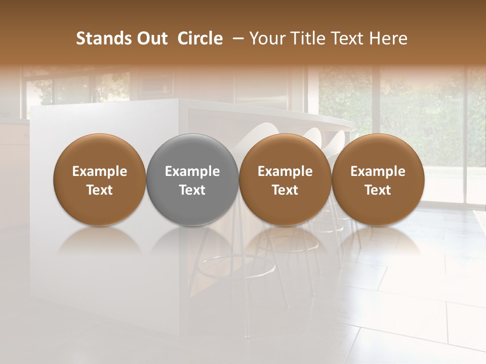 A Modern Kitchen That Has Been Freshly Remodeled PowerPoint Template