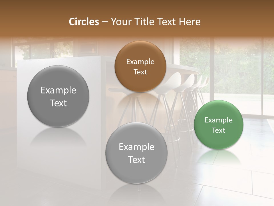 A Modern Kitchen That Has Been Freshly Remodeled PowerPoint Template