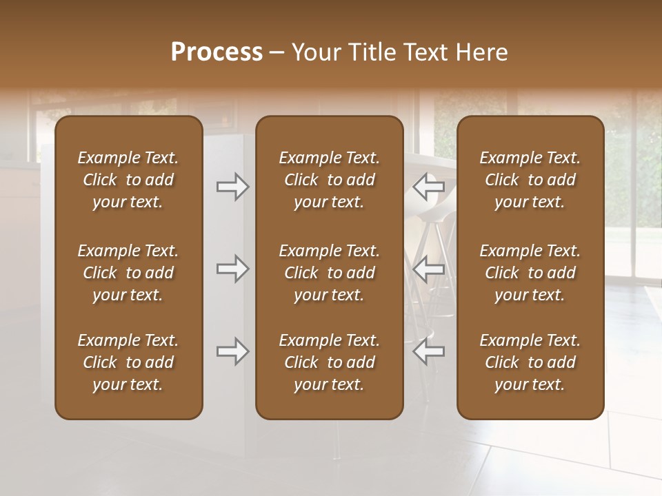 A Modern Kitchen That Has Been Freshly Remodeled PowerPoint Template