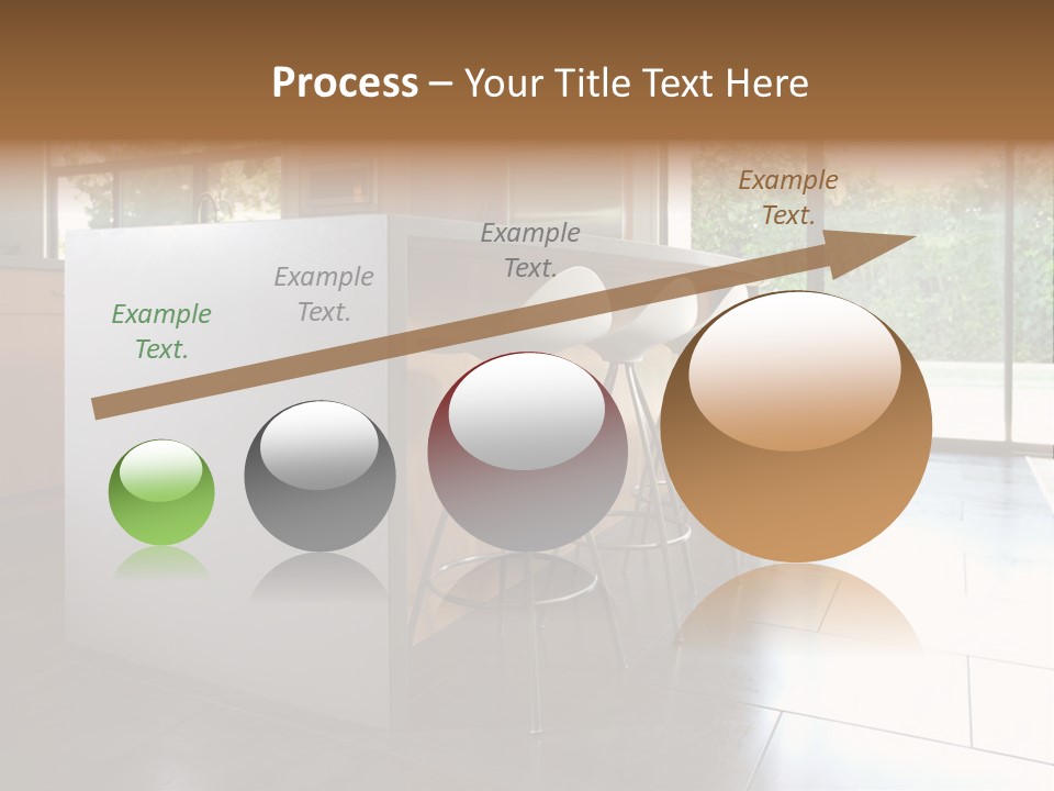 A Modern Kitchen That Has Been Freshly Remodeled PowerPoint Template