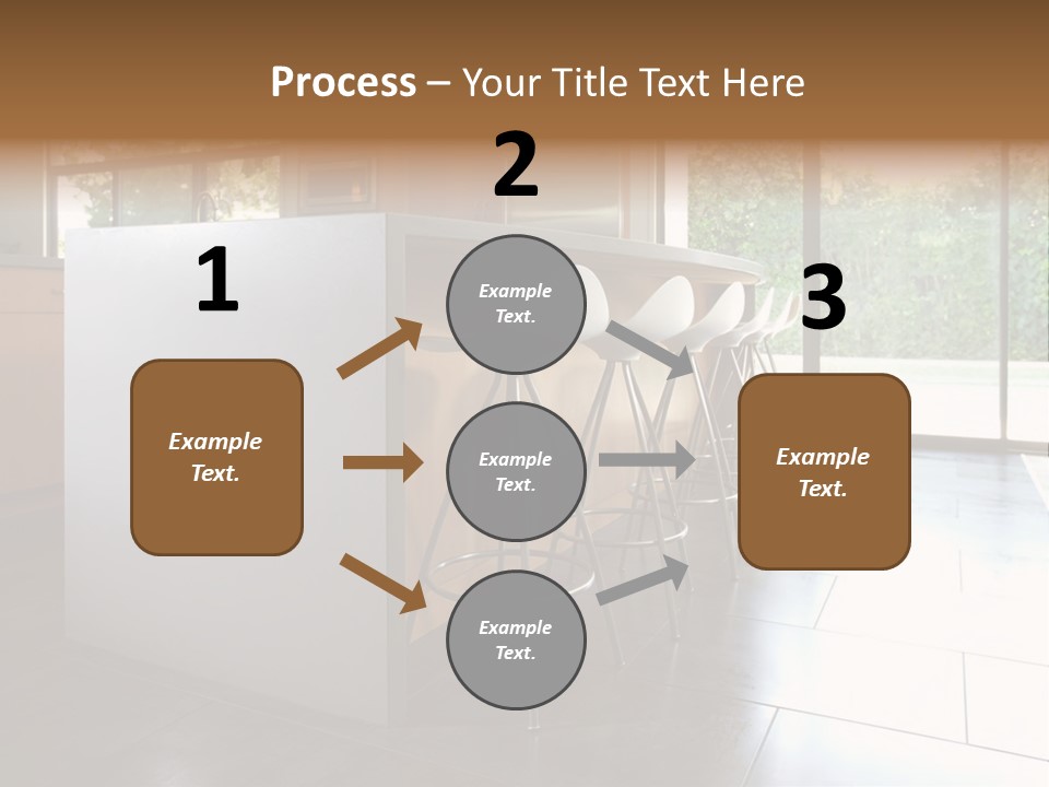 A Modern Kitchen That Has Been Freshly Remodeled PowerPoint Template