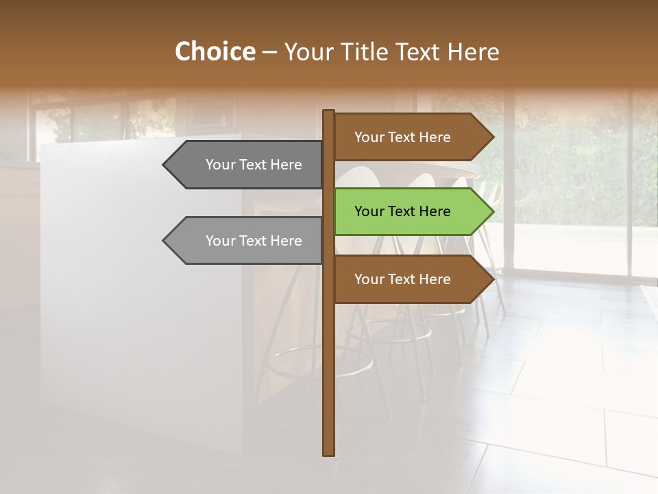 A Modern Kitchen That Has Been Freshly Remodeled PowerPoint Template