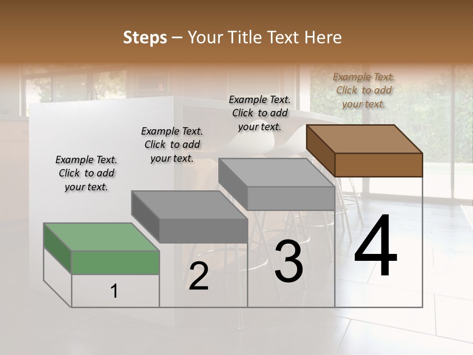 A Modern Kitchen That Has Been Freshly Remodeled PowerPoint Template
