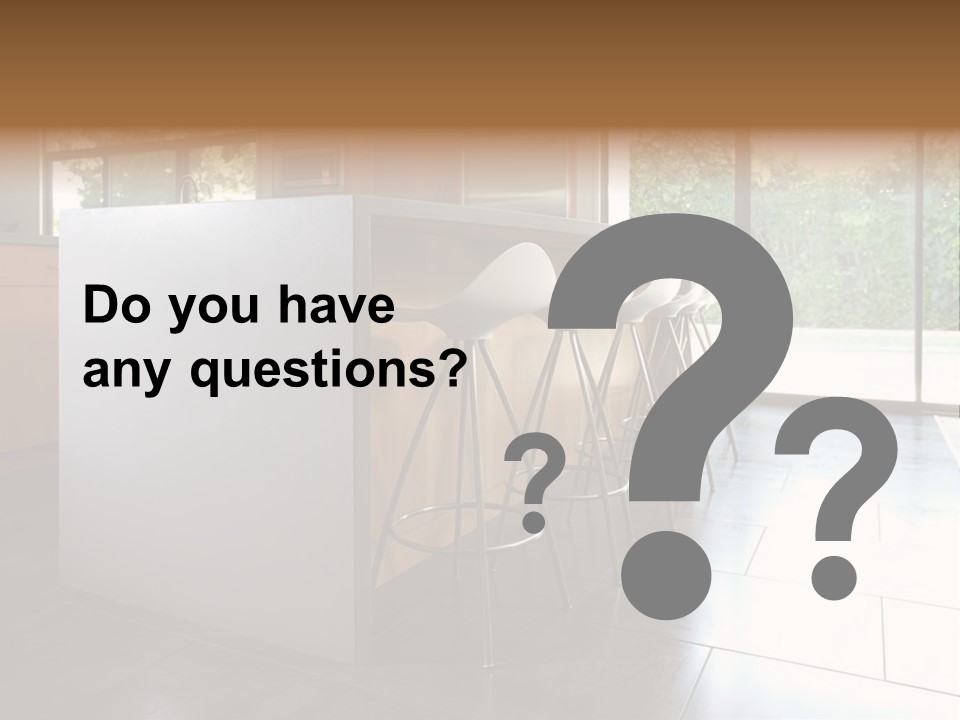 A Modern Kitchen That Has Been Freshly Remodeled PowerPoint Template