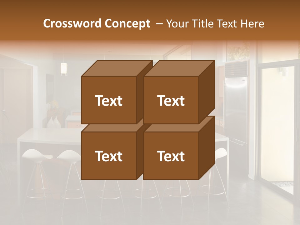 A Modern Kitchen That Has Been Freshly Remodeled PowerPoint Template