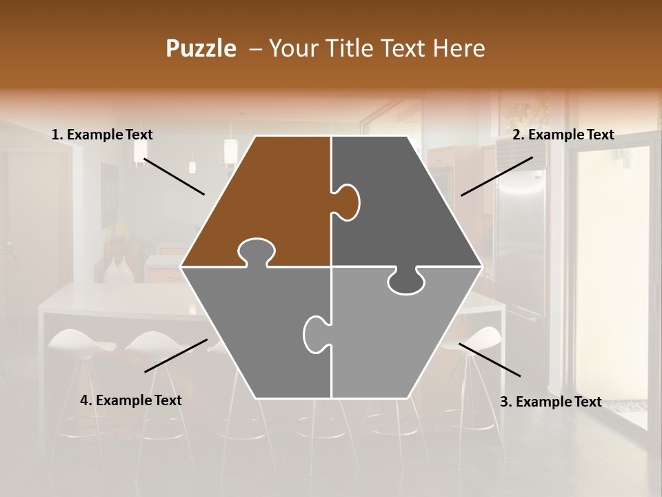 A Modern Kitchen That Has Been Freshly Remodeled PowerPoint Template