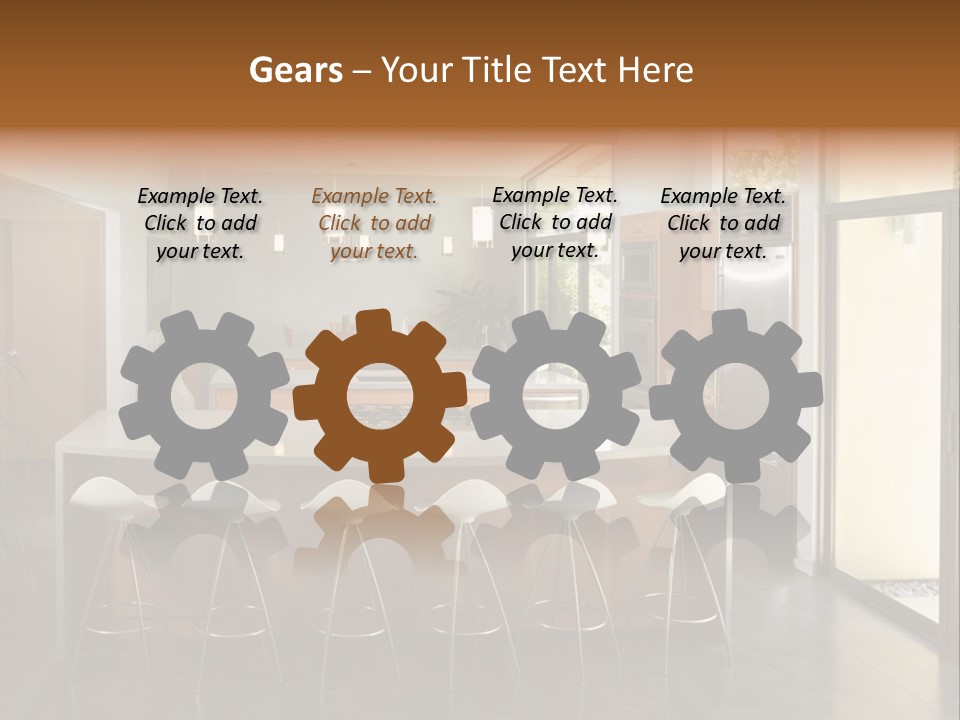 A Modern Kitchen That Has Been Freshly Remodeled PowerPoint Template