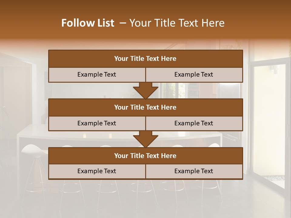 A Modern Kitchen That Has Been Freshly Remodeled PowerPoint Template