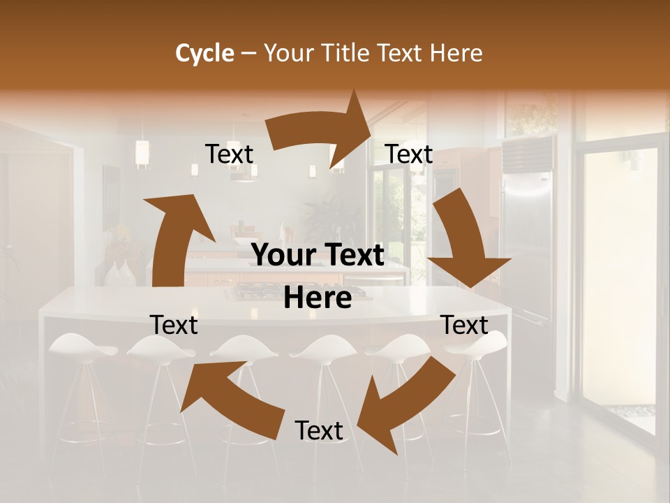 A Modern Kitchen That Has Been Freshly Remodeled PowerPoint Template