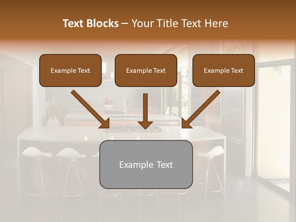 A Modern Kitchen That Has Been Freshly Remodeled PowerPoint Template