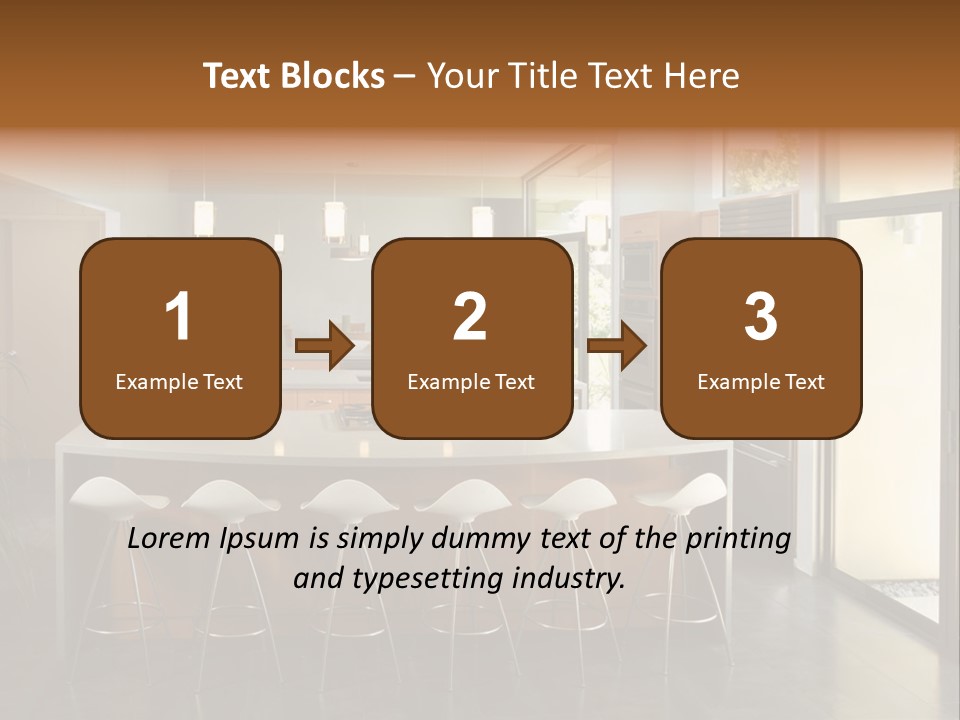 A Modern Kitchen That Has Been Freshly Remodeled PowerPoint Template