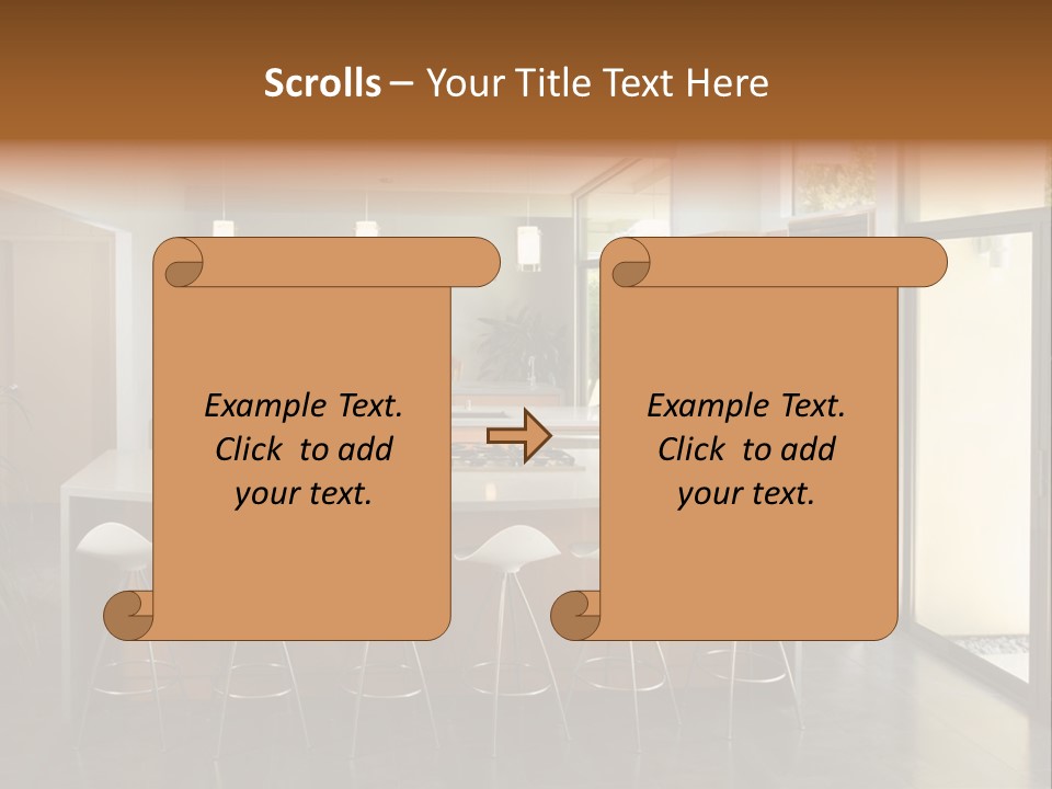 A Modern Kitchen That Has Been Freshly Remodeled PowerPoint Template