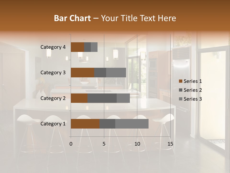 A Modern Kitchen That Has Been Freshly Remodeled PowerPoint Template