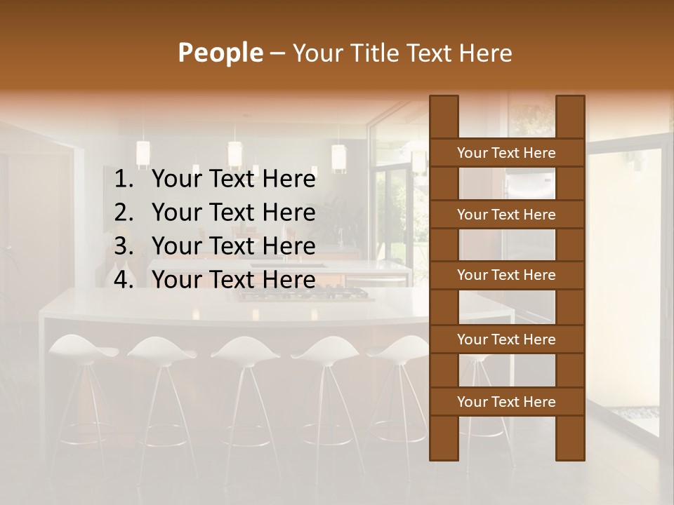 A Modern Kitchen That Has Been Freshly Remodeled PowerPoint Template